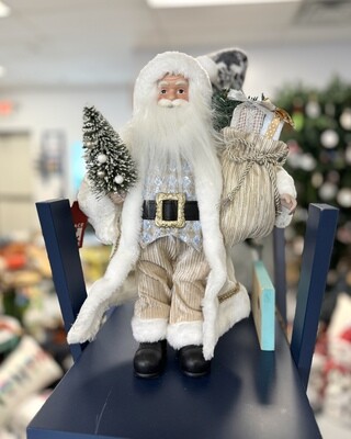 Champagne and Silver Santa