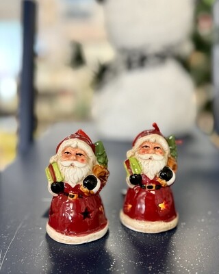 Ceramic Santa Lit Ornament