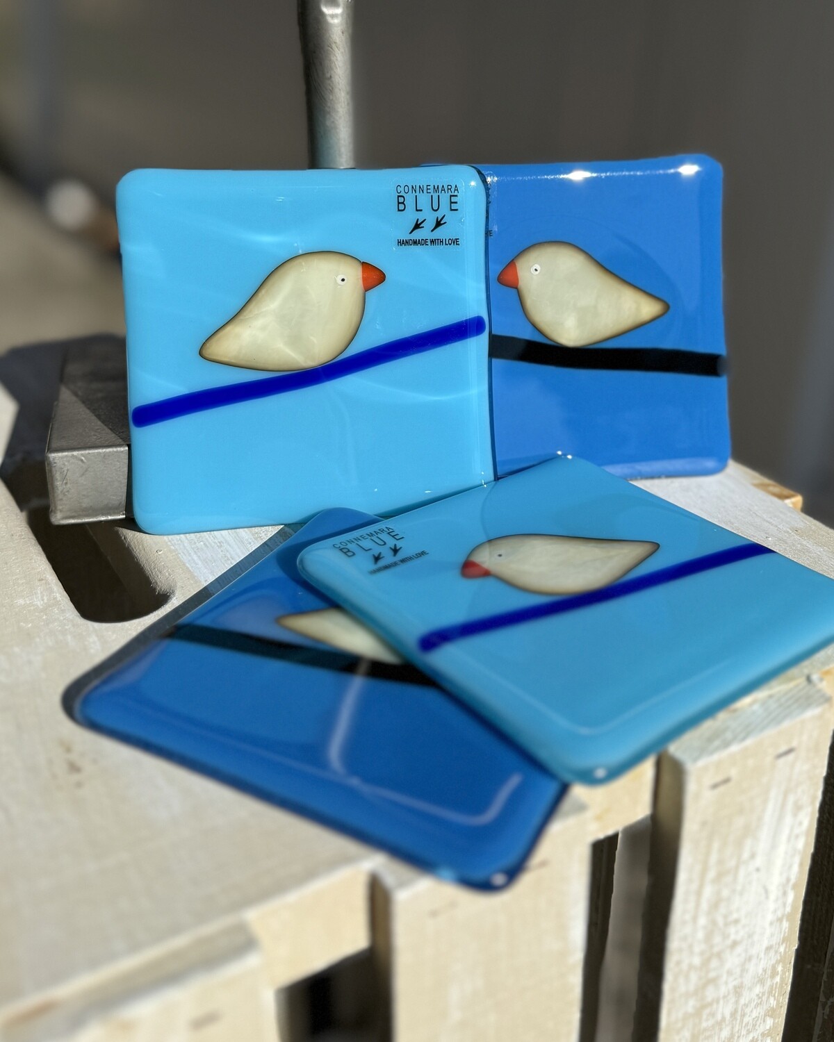 Connemara Blue-&quot;Piper&quot; Coasters (set of 4)
