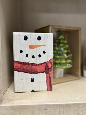 Snowman with Scarf Block