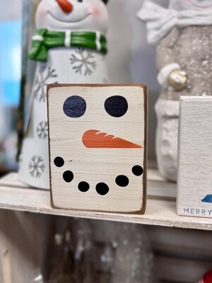 Frosty Face Wood Block