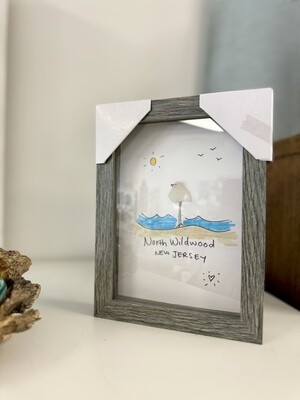 Blue Bottle Art North Wildwood Seagull