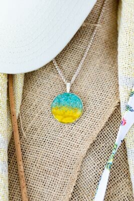 Dune Jewelry Yellow and Turquoise Necklace