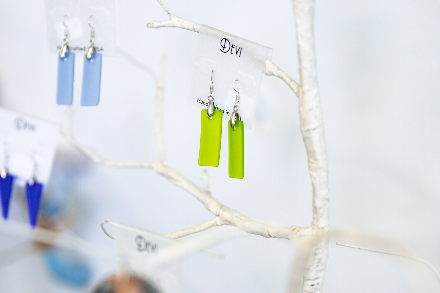 Devi Green Seaglass Earrings