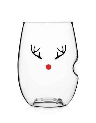 govino Shatterproof Reindeer Wine Glass (4)