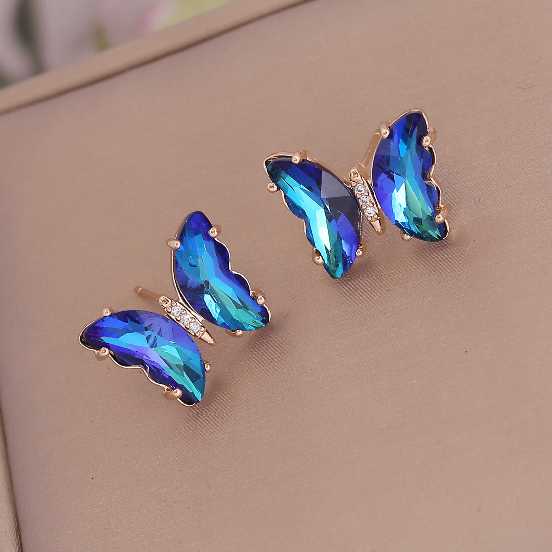 Butterfly Dark Blue Earring
