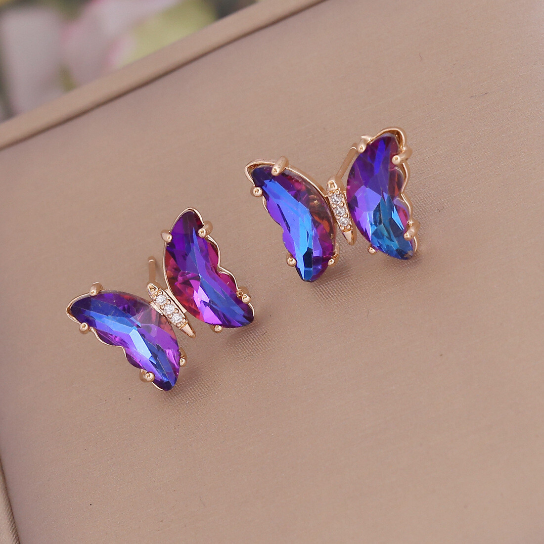Butterfly Deep Purple Earring