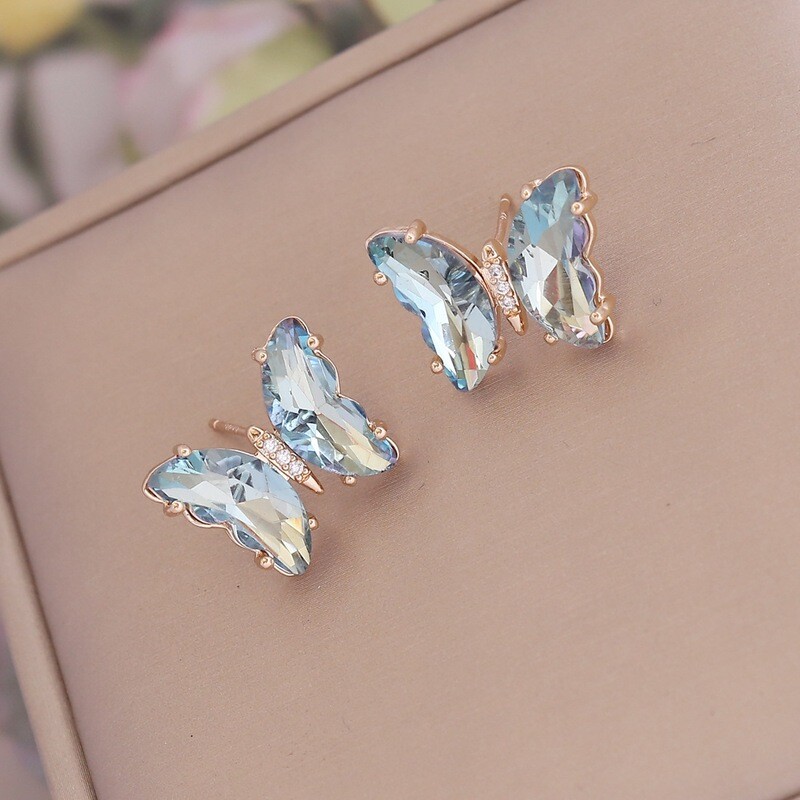 Butterfly Light Blue Earring