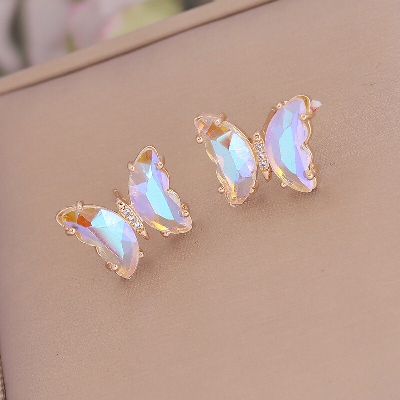 Butterfly White Earring