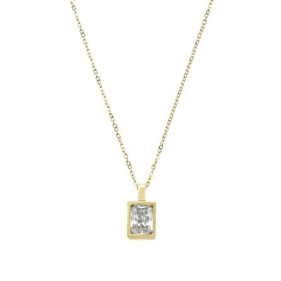 Luxury French Square Necklace Color White
