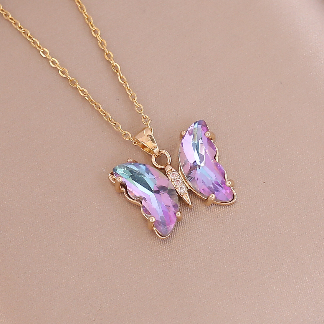 Butterfly Light Purple Necklace