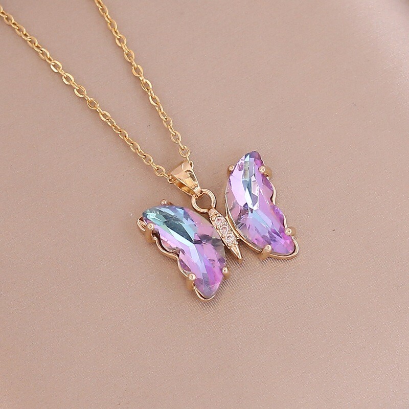 Butterfly Light Purple Necklace