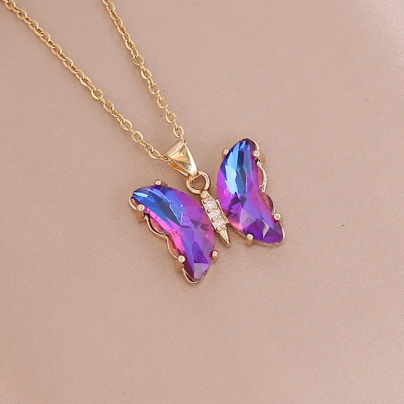 Butterfly Deep Purple Necklace