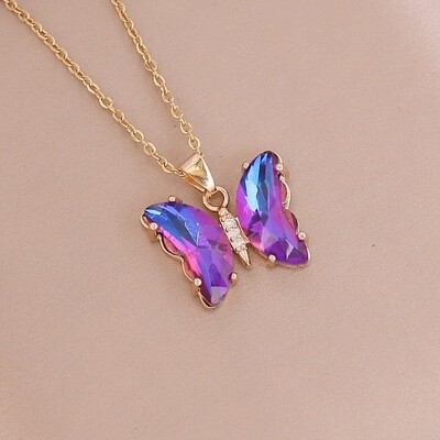 Butterfly Deep Purple Necklace