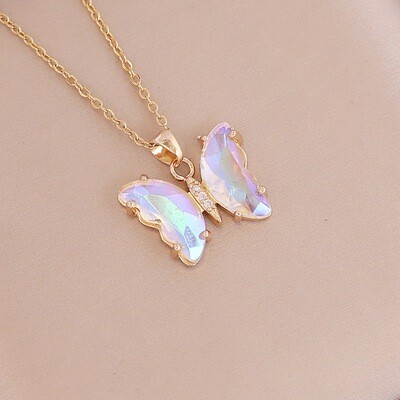 Butterfly White Necklace