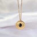 Moonstone Titanium Steel Retro Round Natural Stone