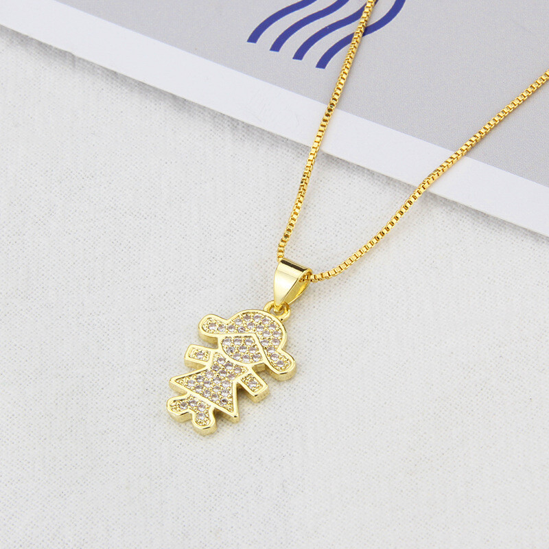 Dress up Girl Necklace Goldplated