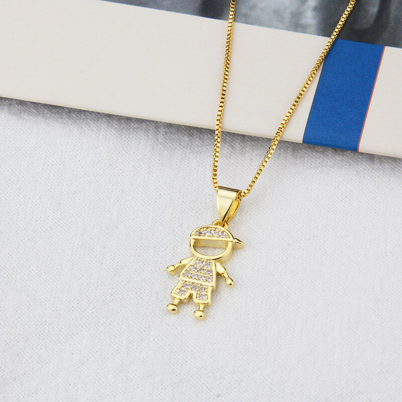 Little Boy Necklace Goldplated