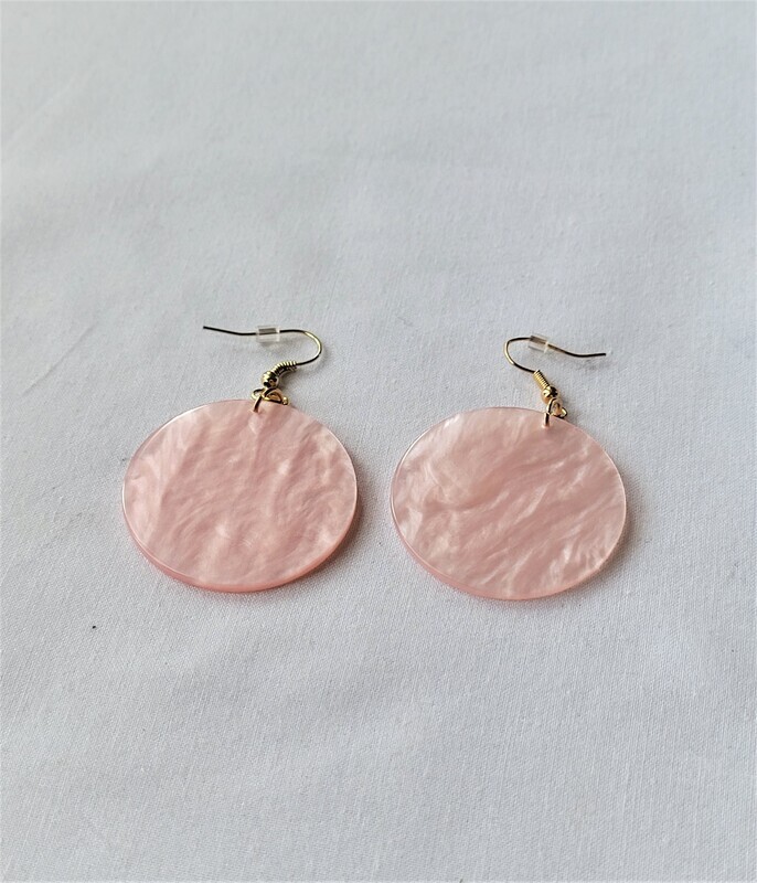 Pink Circle Earring