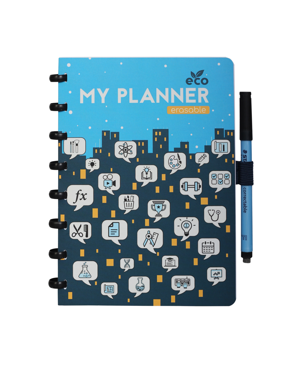 My Erasable & Eco Planner (Pro cover), size A5, 60 pages + Marker