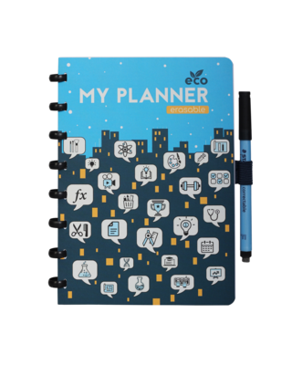 My Erasable & Eco Planner (Pro cover), size A5, 60 pages + Marker