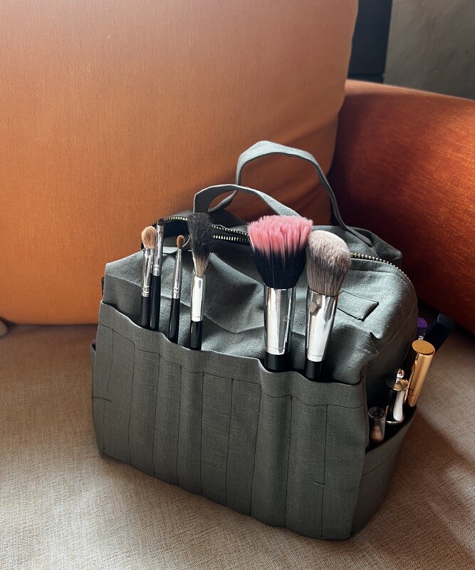 Olive Linen Gemini Bag
