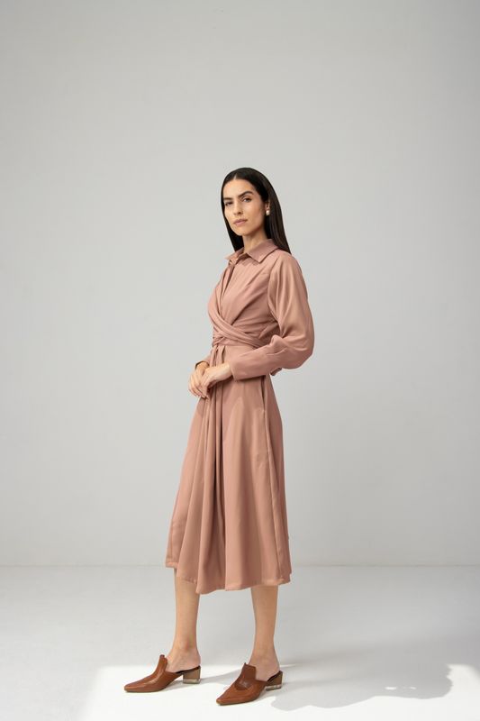 Dusty Rose Eden Wrap Dress