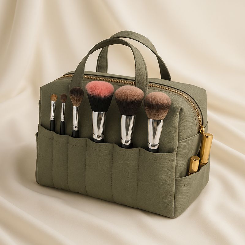 Olive Linen Gemini Bag