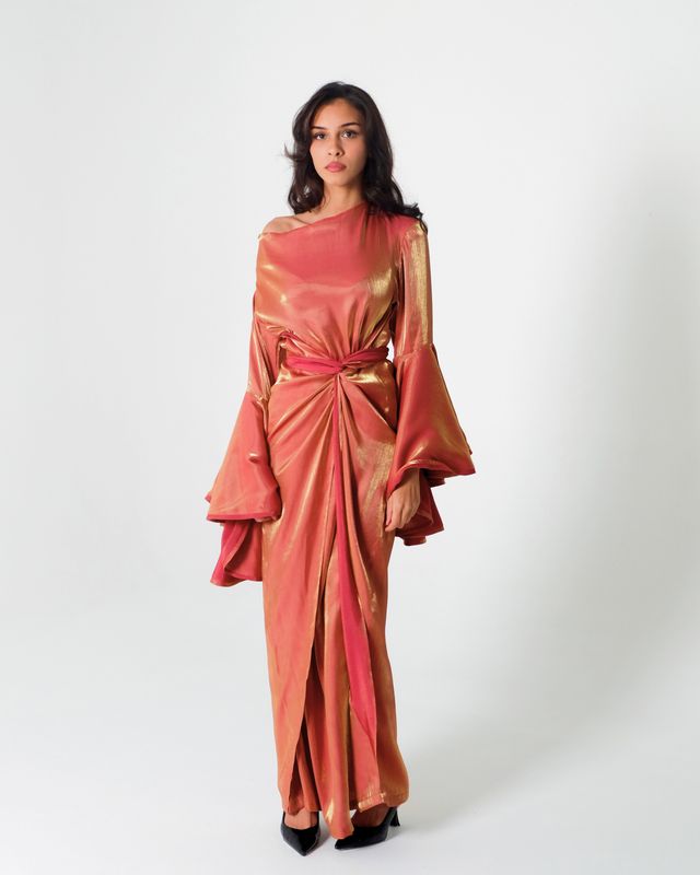 Cherry Multi-wrap dress