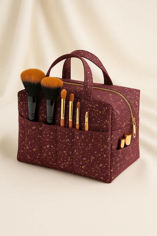 Maroon Jacquard Gemini Bag