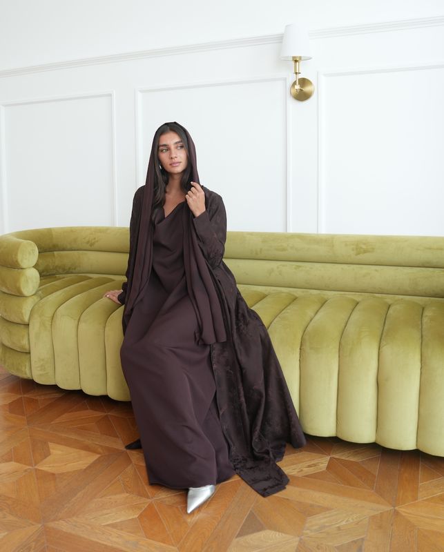 Chocolate Eden Abaya Set