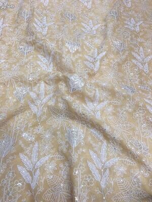 Viscose Georgette 54inch with Embroidery (Price Per Meter)