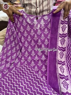Purple Floral Afghani Suit Set