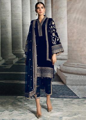 Pure Velvet Suit with Net Dupatta | Suit#1​