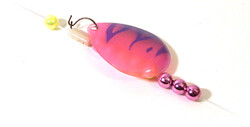 Dutch Fork Custom Lures 10&quot; Fluoro Carbon Crawler Harness Pink Tiger