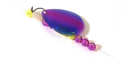 Dutch Fork Custom Lures 10&quot; Fluoro Carbon Crawler Harness Purple Demon