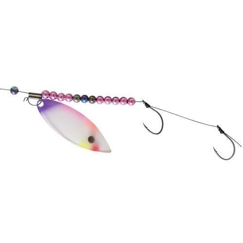 Dutch Fork Custom Lures 10&quot; Wire Leader Willow Leaf Crawler Harness Pink Panties
