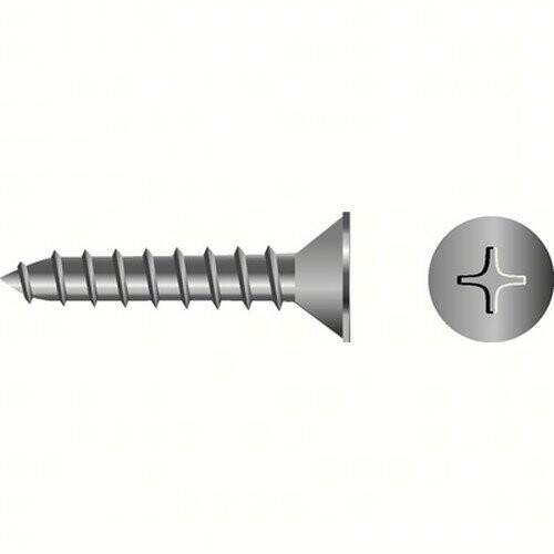Flat Tapping Screw Phillips #14×1-3/4&quot;