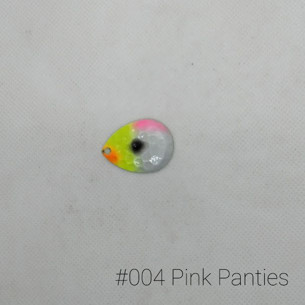 #004 Pink Panties W/Chartreuse Back Size 5 3pk Krankie Lure Colorado Blades