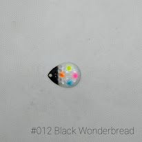 #012 Black Wonderbread W/Chartreuse Back Size 4 3pk Krankie Lure Colorado Blades