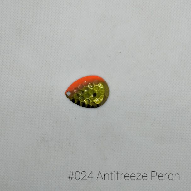 #024 Antifreeze Perch W/Antifreeze Back Size 5 3pk Krankie Lure Colorado Blades