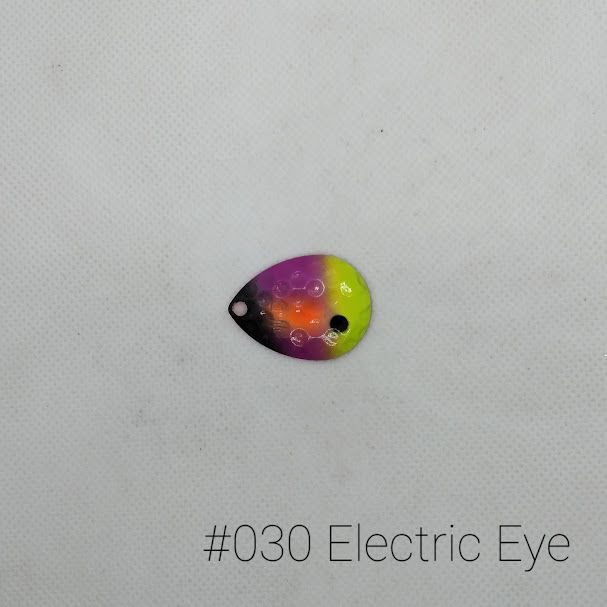 #030 Electric Eye W/Hot Pink Back Size 4 3pk Krankie Lure Colorado Blades