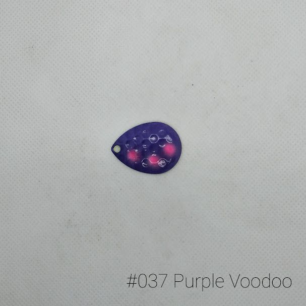 #037 Purple Voodoo W/Chartreuse Back Size 5 3pk Krankie Lure Colorado Blades