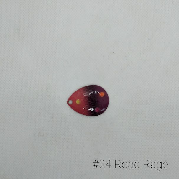 #24-G Road Rage W/Gold Back Size 3 3pk Krankie Lure Colorado Blades