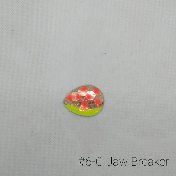 #6-G Jaw Breaker W/Gold Back Size 4 3pk Krankie Lure Colorado Blades