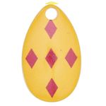 Indiana Spinner Blade-Mustard Yellow w/5 Red Diamonds-Size 3