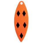 Willowleaf Spinner Blade-Size 4-Orange with 5 Black Diamonds