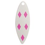 Willowleaf Spinner Blade-Size 4-Glow with 5 Pink Diamonds