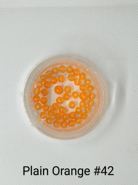 4mm Plain Orange Beads 1lb Bag
