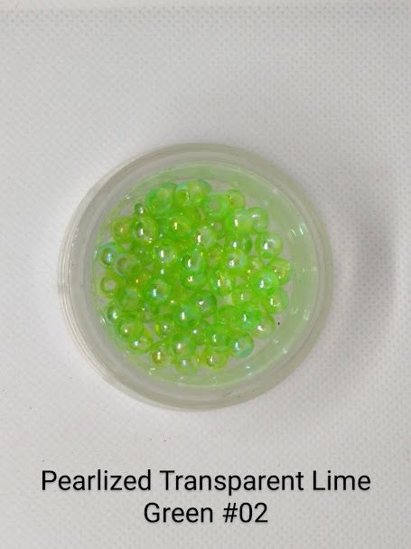 4mm Transparent Lime Green Beads 1lb Bag